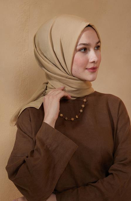 BURDEN İPEK - Ellen Cotton Crush Shawl Caramel BURDEN İPEK - Ellen Cotton Crush Shawl Caramel
