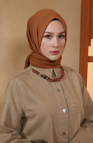 BURDEN İPEK - Ellen Cotton Crush Shawl Cinnamon