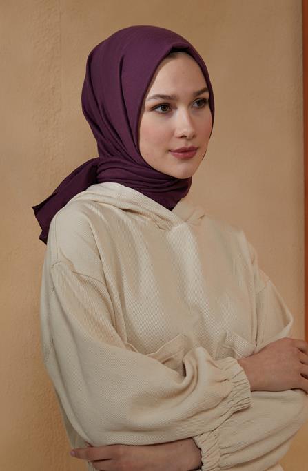 BURDEN İPEK - Ellen Cotton Crush Shawl Damson BURDEN İPEK - Ellen Cotton Crush Shawl Damson