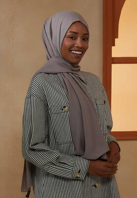 BURDEN İPEK - Ellen Cotton Crush Shawl Dark Grey BURDEN İPEK - Ellen Cotton Crush Shawl Dark Grey