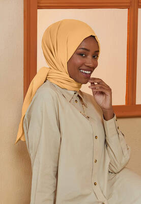 BURDEN İPEK - Ellen Cotton Crush Shawl Gold