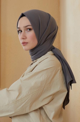 BURDEN İPEK - Ellen Cotton Crush Shawl Hard Coal