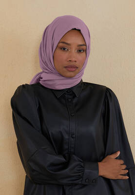 BURDEN İPEK - Ellen Cotton Crush Shawl Light Damson