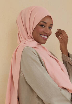 BURDEN İPEK - Ellen Cotton Crush Shawl Light Powder BURDEN İPEK - Ellen Cotton Crush Shawl Light Powder