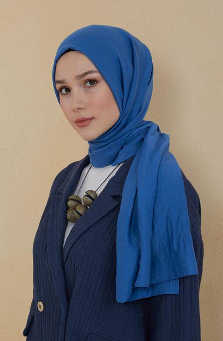 BURDEN İPEK - Ellen Cotton Crush Shawl Saxe BURDEN İPEK - Ellen Cotton Crush Shawl Saxe