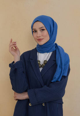 BURDEN İPEK - Ellen Cotton Crush Shawl Star Sapphire BURDEN İPEK - Ellen Cotton Crush Shawl Star Sapphire