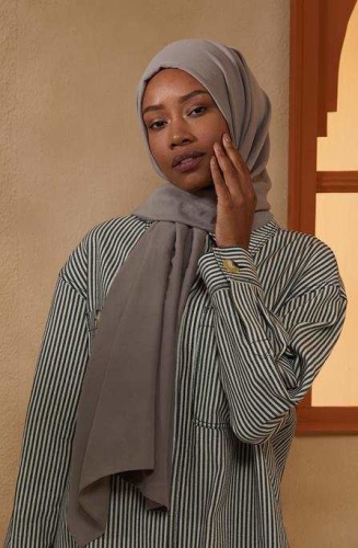 BURDEN İPEK - Ellen Cotton Crush Shawl Stone