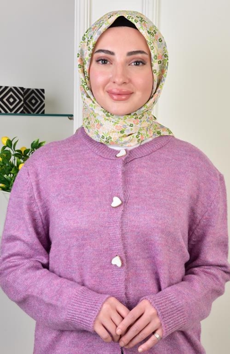 BURDEN İPEK - Ellen Cotton Krash Lily Patterned Scarf Yellow