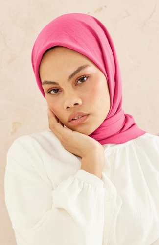 BURDEN İPEK - Ellen Pamuk Kraş Eşarp Fuşya