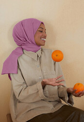 BURDEN İPEK - Ellen Cotton Crush Shawl Dusty Magenta BURDEN İPEK - Ellen Cotton Crush Shawl Dusty Magenta