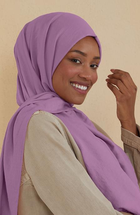 BURDEN İPEK - Ellen Cotton Crush Shawl Lilac BURDEN İPEK - Ellen Cotton Crush Shawl Lilac