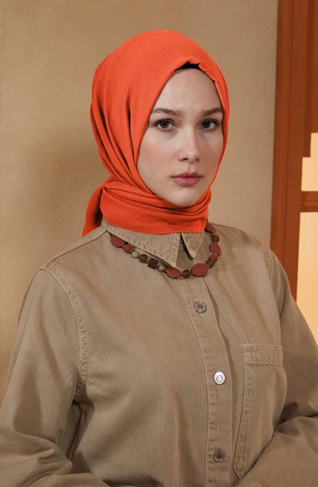BURDEN İPEK - Ellen Cotton Crush Shawl Orange BURDEN İPEK - Ellen Cotton Crush Shawl Orange