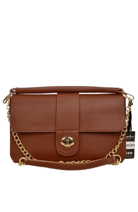 BURDEN İPEK - Envelope Model Hand & Cross Shoulder Bag Brown