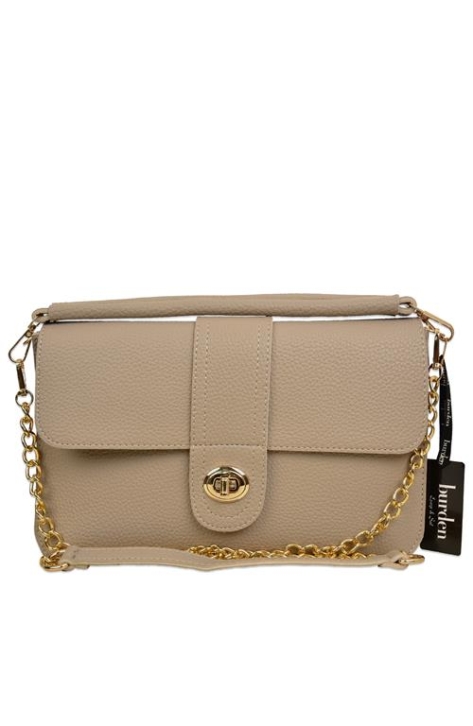 BURDEN İPEK - Envelope Model Hand & Cross Shoulder Bag Mink