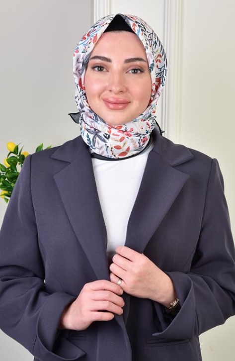 BURDEN İPEK - Estelle Soft Pamuksu Desenli Eşarp Siyah BURDEN İPEK - Estelle Soft Pamuksu Desenli Eşarp Siyah