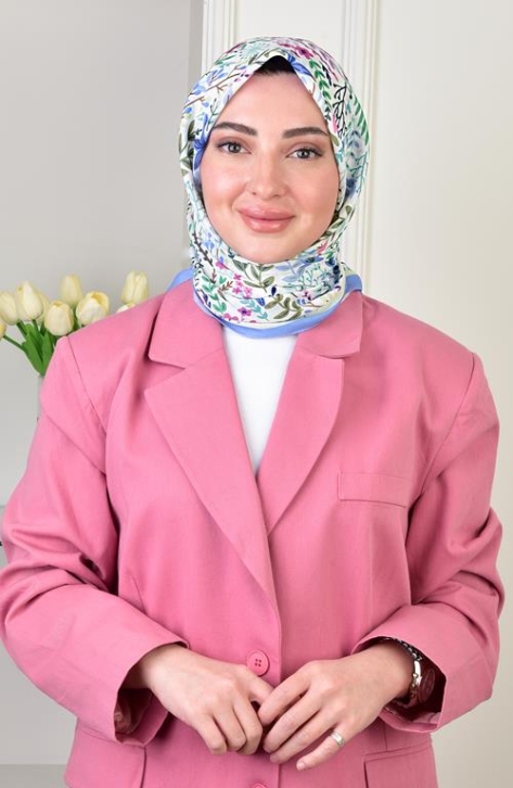 BURDEN İPEK - Estelle Soft Pamuksu Desenli Eşarp Very Peri BURDEN İPEK - Estelle Soft Pamuksu Desenli Eşarp Very Peri