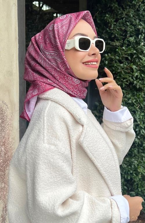 BURDEN İPEK - Etnik Desenli Soft Eşarp Pembe Gri BURDEN İPEK - Etnik Desenli Soft Eşarp Pembe Gri