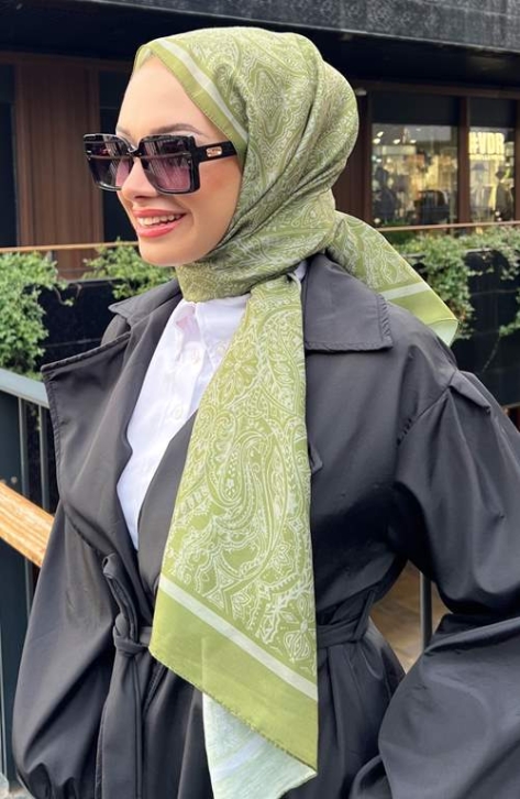 BURDEN İPEK - Etnik Desenli Soft Şal Fıstık Yeşili BURDEN İPEK - Etnik Desenli Soft Şal Fıstık Yeşili