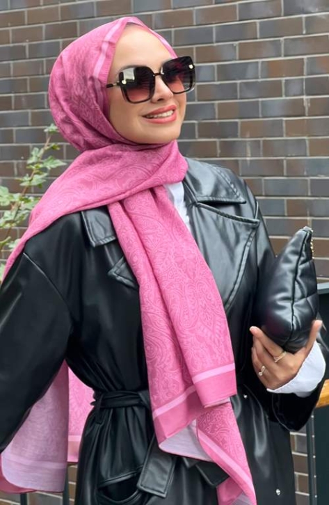 BURDEN İPEK - Etnik Desenli Soft Şal Pembe BURDEN İPEK - Etnik Desenli Soft Şal Pembe