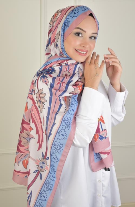 BURDEN İPEK - Gala Desenli Soft Şal Pudra