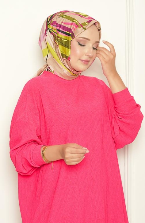 BURDEN İPEK - Geometrik Bursa İpeği Desenli Eşarp Bej