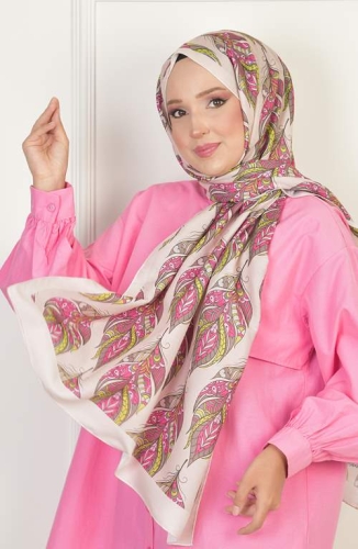 BURDEN İPEK - Gloria Soft Pamuksu Desenli Şal Bej BURDEN İPEK - Gloria Soft Pamuksu Desenli Şal Bej