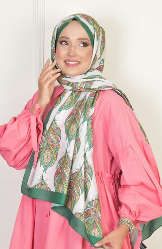BURDEN İPEK - Gloria Soft Pamuksu Desenli Şal Zümrüt BURDEN İPEK - Gloria Soft Pamuksu Desenli Şal Zümrüt