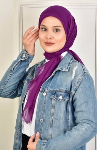 BURDEN İPEK - Haiti Düz Eşarp Mor