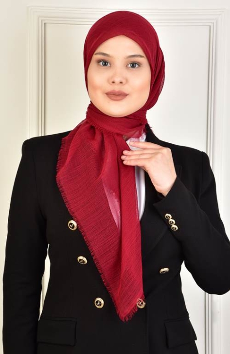 BURDEN İPEK - Haitian Plain Scarf Burgundy