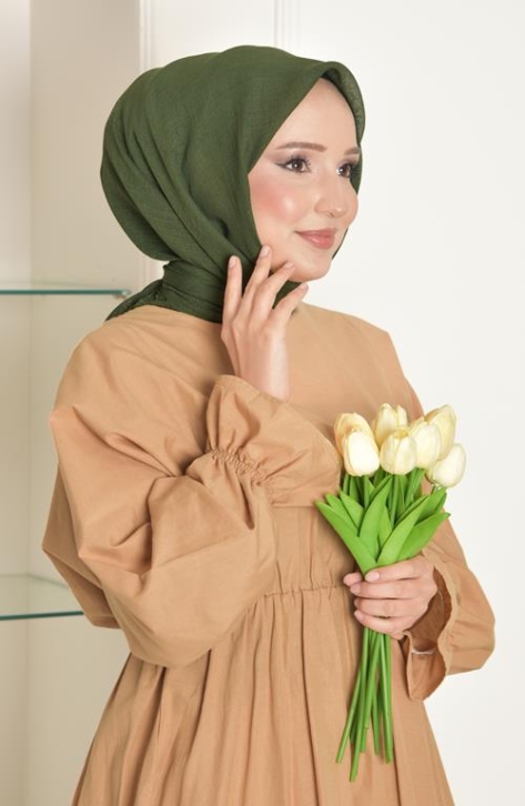 BURDEN İPEK - Haitian Plain Scarf Khaki