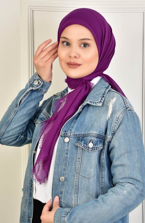 BURDEN İPEK - Haitian Plain Scarf Purple
