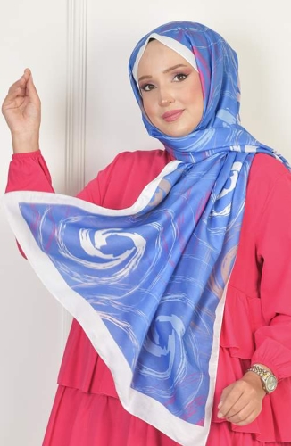 BURDEN İPEK - Helen Soft Pamuksu Desenli Şal Ekru