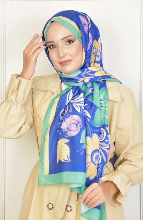 BURDEN İPEK - Hibiscus Soft Pamuksu Desenli Şal Benetton