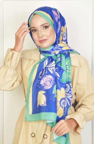 BURDEN İPEK - Hibiscus Soft Pamuksu Desenli Şal Benetton