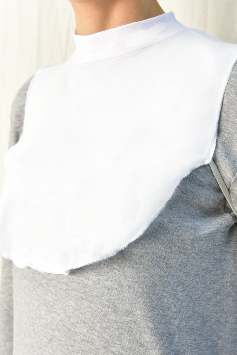 BURDEN İPEK - Hijab Collar White