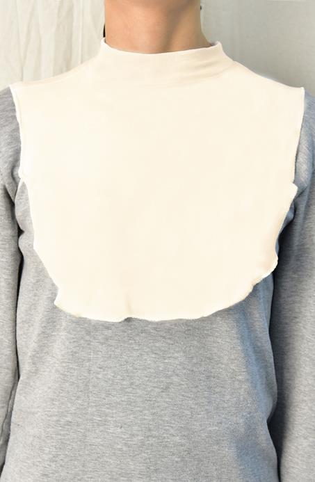 BURDEN İPEK - Hijab Neck Collar Ecru