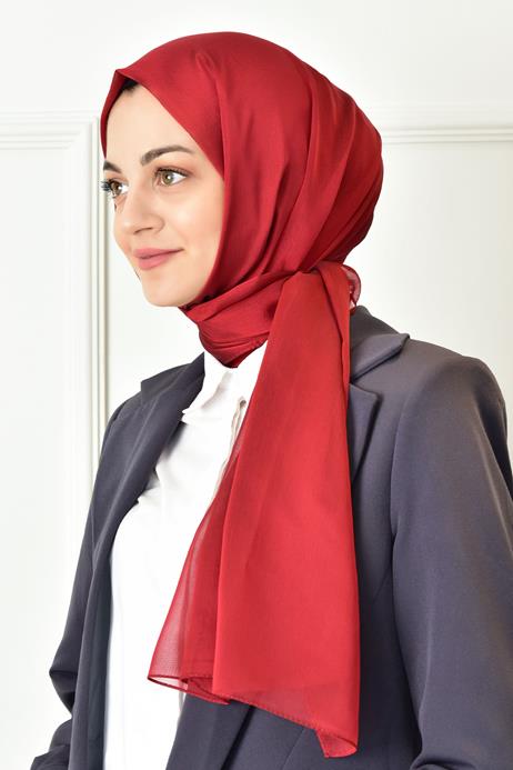 BURDEN İPEK - Janjan Düz Abiyelik Şal Bordo BURDEN İPEK - Janjan Düz Abiyelik Şal Bordo