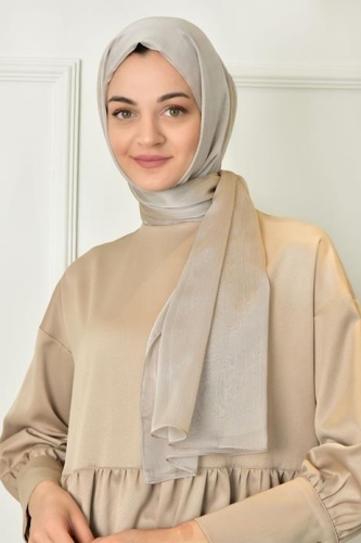 BURDEN İPEK - Janjan Düz Abiyelik Şal Taş