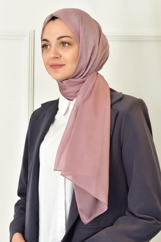 BURDEN İPEK - Janjan Plain Evening Dress Shawl Ash Pink BURDEN İPEK - Janjan Plain Evening Dress Shawl Ash Pink