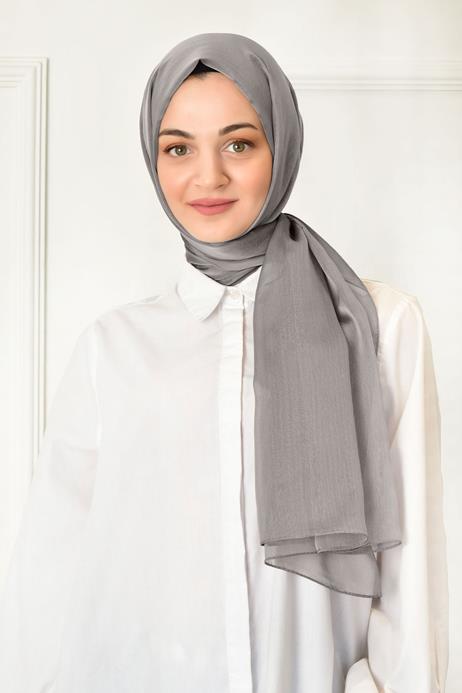 BURDEN İPEK - Janjan Plain Evening Dress Shawl Gray BURDEN İPEK - Janjan Plain Evening Dress Shawl Gray