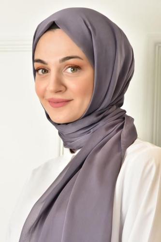 BURDEN İPEK - Janjan Plain Evening Dress Shawl Smoked