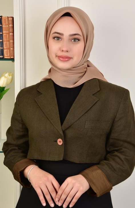 BURDEN İPEK - Janjan Satin Evening Dress Scarf Mink BURDEN İPEK - Janjan Satin Evening Dress Scarf Mink