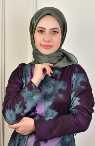 BURDEN İPEK - Janjan Satin Evening Dress Scarf Shade BURDEN İPEK - Janjan Satin Evening Dress Scarf Shade