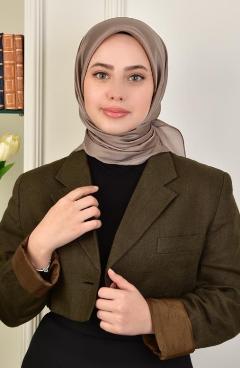 BURDEN İPEK - Janjan Satin Evening Dress Scarf Stone BURDEN İPEK - Janjan Satin Evening Dress Scarf Stone