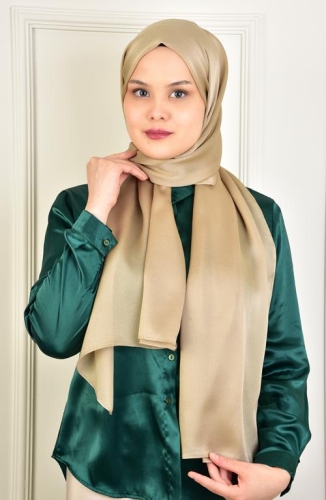 BURDEN İPEK - Janjan Satin Evening Dress Shawl Beige BURDEN İPEK - Janjan Satin Evening Dress Shawl Beige