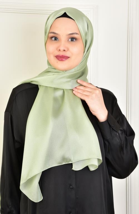 BURDEN İPEK - Janjan Satin Evening Dress Shawl Ice Green BURDEN İPEK - Janjan Satin Evening Dress Shawl Ice Green