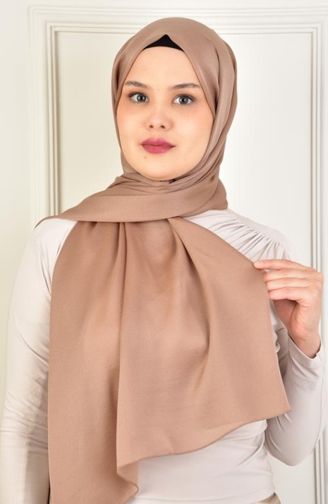 BURDEN İPEK - Janjan Satin Evening Dress Shawl Mink BURDEN İPEK - Janjan Satin Evening Dress Shawl Mink