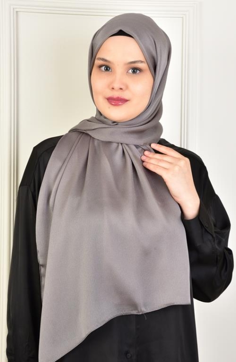 BURDEN İPEK - Janjan Satin Evening Dress Shawl New Gray BURDEN İPEK - Janjan Satin Evening Dress Shawl New Gray