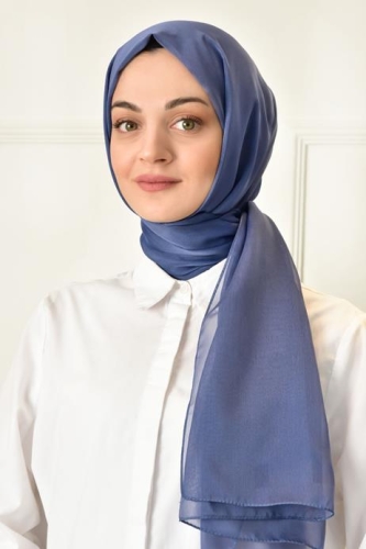 BURDEN İPEK - Janjan Shawl Indıgo BURDEN İPEK - Janjan Shawl Indıgo