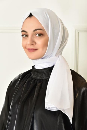 BURDEN İPEK - Janjan Shawl Optical White BURDEN İPEK - Janjan Shawl Optical White